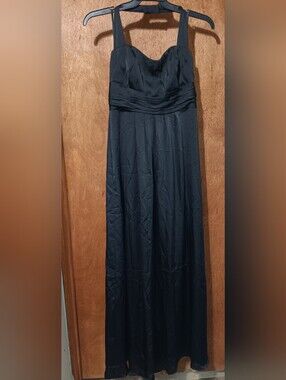 Priscilla of Boston Black Sleeveless Maxi Dress with Ruched Waist